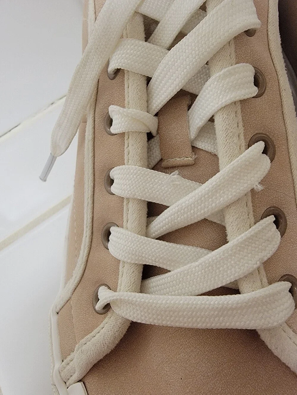 Roxy Tan Canvas Lace-Up Sneakers